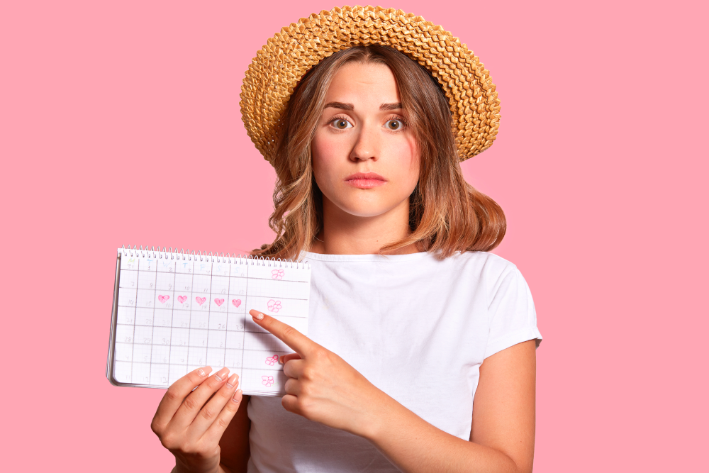 woman period calendar